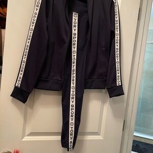 Tory Sport Navy Jacket with Logo Stripes